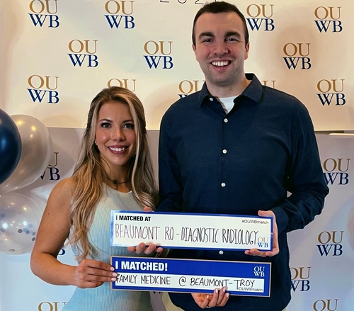 Future newlyweds and physicians from OUWB match as a couple at